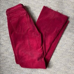 Red Mother Corduroy pants